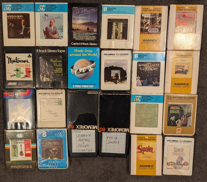 Lot of 22  8 Track Tapes  Opera, Classic Music, etc / Mantovanti, Martino-tested