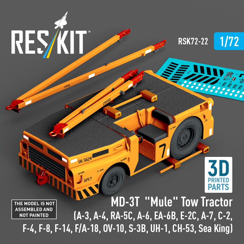 ResKit RSK72-0022 1:72 MD-3T Mule Tow Tractor Resin Model Kit