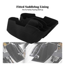 Alforja trasera negra insertar alfombras forros bolsas para Harley Road Street Glide 24+