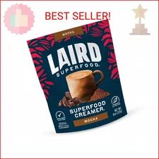 Laird Superfood Non-Dairy Coffee Creamer Mocha, Shelf-Stable Non-Dairy 8 oz