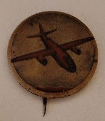Vintage Kellogg's Pep Martin B-26 Marauder Warplane Pinback