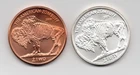 .999 Fine Silver 1 oz Round "Zombuff" 2018 Zombucks + 1oz copper "Zombuff"
