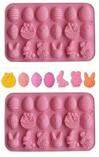 2 Stück Pralinenform für 36 Osterhasen und Ostereier Schokoladenform Ostern