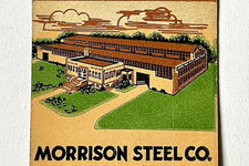 NEW BRUNSWICK, NJ 1940'S- MORRIS STEEL CO,JERSEY AVE, NEW JERSEY MATCHBOOK COVER