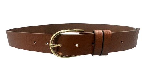 Nordstrom Hosenfit Ledergürtel in braun mit goldener Schnalle - Bild 1 von 7