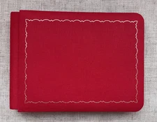 Memories Forever Red 8x6 Mini SCRAPBOOK  Red With Gold