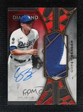 2022 Topps Diamond Icons Red 1/5 Corey Seager #AJP-CSE Jumbo Patch Auto 07o4