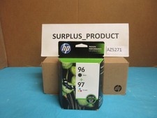 GENUINE 2-PACK HP 96 BLACK 97 TRI-COLOR INK C9353FN SEALED BOX, DATE AUG. 2014