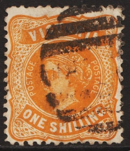 Australia, Victoria State 1901 - SG 394ba, 1s, orange - Q. Victoria- VFU
