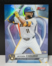 2025 Bowman's Best JACKSON CHOURIO #10 Blue Refractor #/150 ~ Milwaukee Brewers