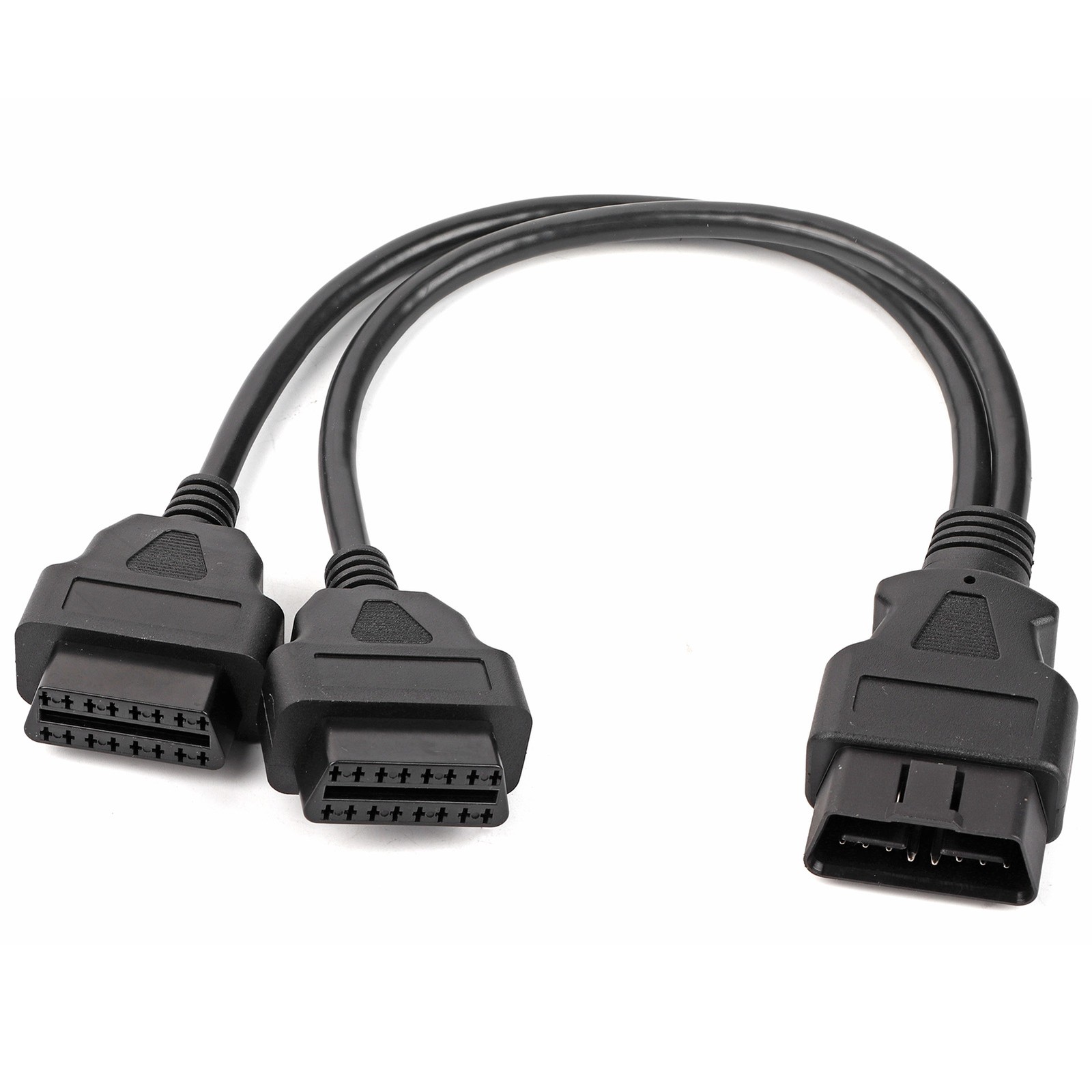 Car OBD2 Y-Splitter Adapter Flexible Extension Cable For Diagnostics KRI