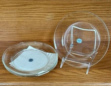 4 Duralex Clear Glass Plates 7.5” Made in France BRAND NEW W/stickers