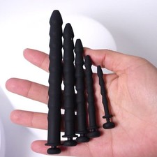 Soft Silicone Urethral Sounds Hollow Beads Plug 5-Sizes For Male