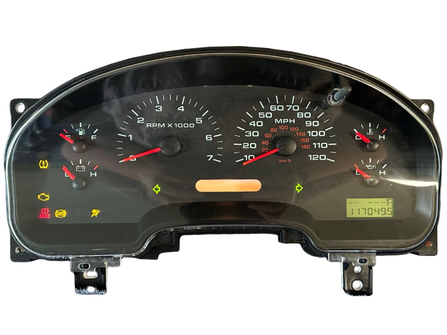 Red Engine Speedometer 2007 - 2008 Ford F150 STX/XL/XLT Speedometer Instrument Cluster 117,049 ...
