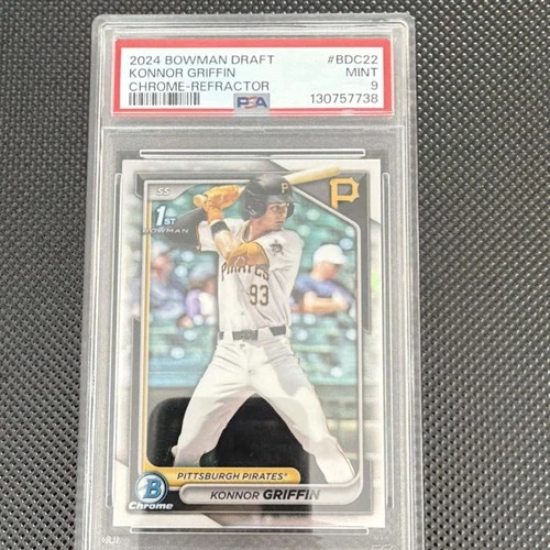 2024 Bowman Draft Chrome Refractor Konnor Griffin #BDC22 PSA 9 Rookie Pirates