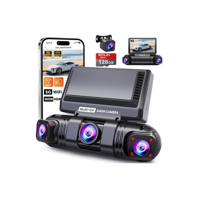 ENLIK Dash Cam Front and Rear 360 Dashcam 4 Channel Car Camera Black