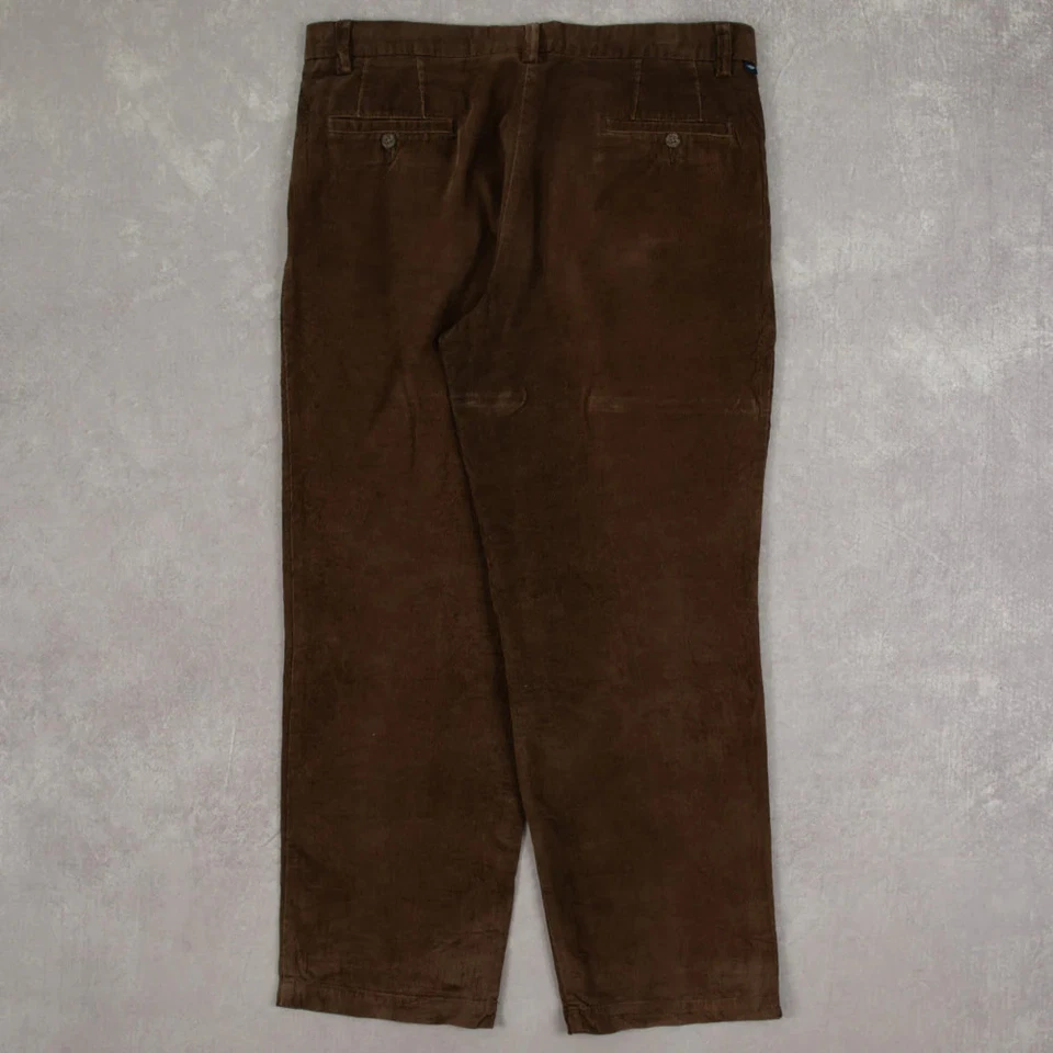 Dockers Vintage Relaxed Fit Cord Trousers W36 X L30 Men's Brown Corduroy - Image 2 of 4