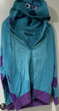 Disney Pixar Monsters, Inc. Sulley Adult Hoodie Jacket Blue Purple Size M
