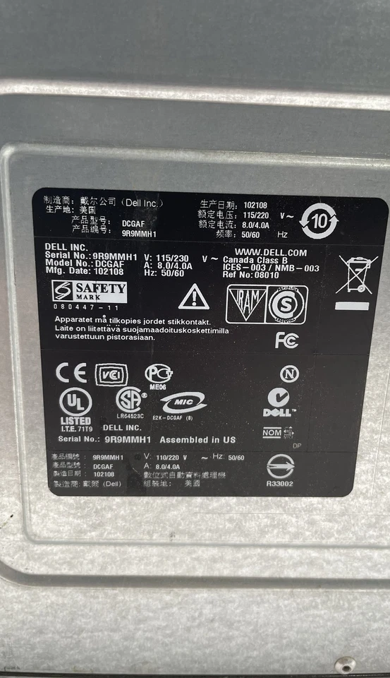 Dell Vostro 410 Desktop PC Intel Core 2 Duo Processor Tower Computer No HDD - Image 3 of 4