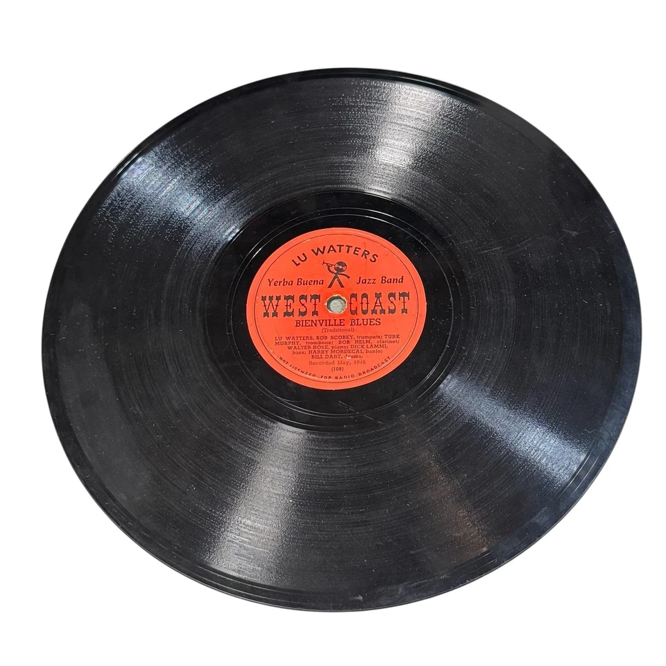 Lu Watters Yerba Buena Jazz Band West Coast 78rpm 4‑Song Shellac Set 1946 Jazz - Image 3 of 4