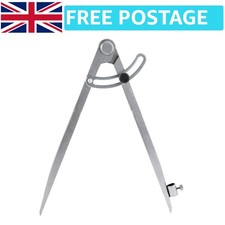 Durable Carbon Steel Compass for Geometry, Drawing & Drafting - Ambidextrous Use