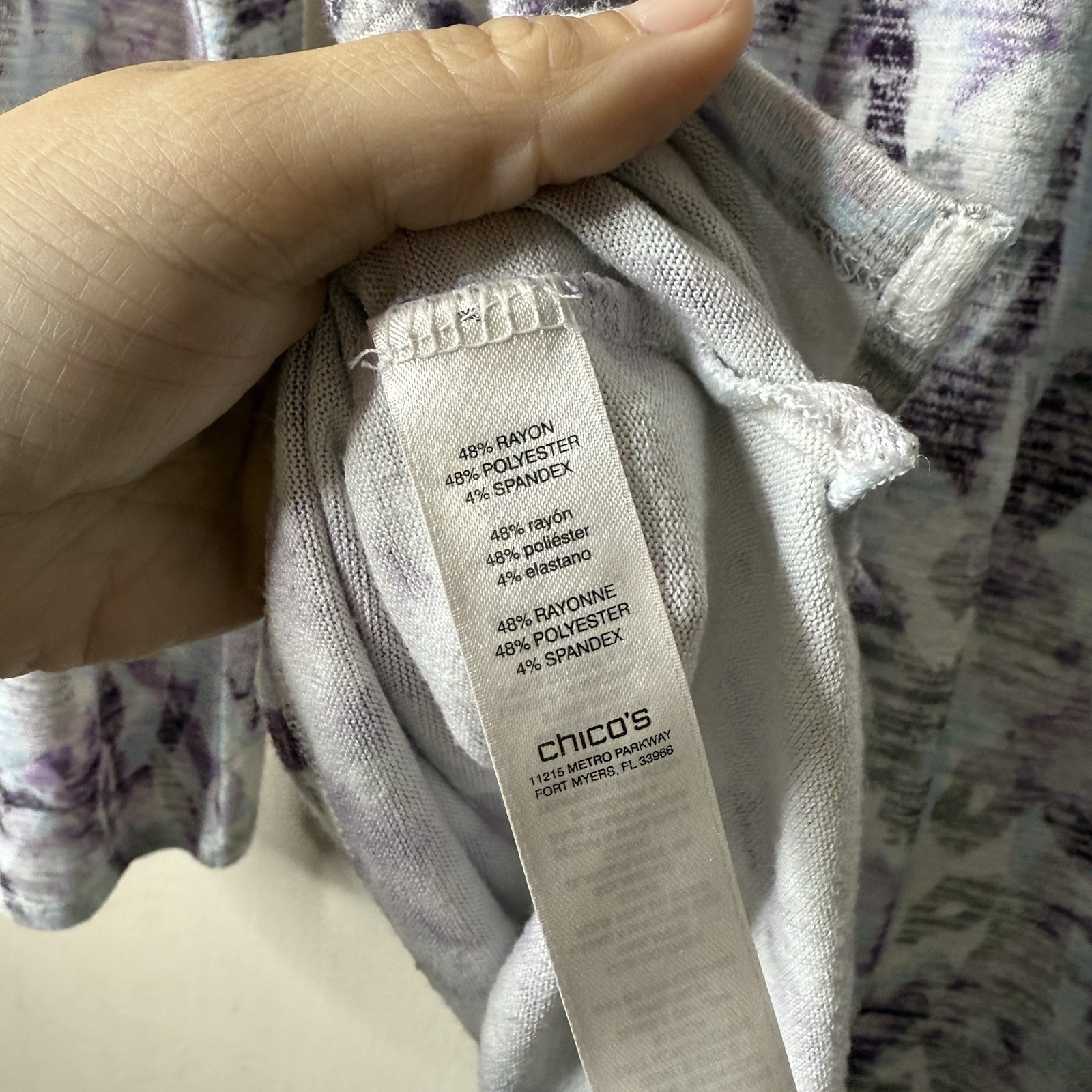 Chicos Weekends Gray Patterned Pullover Lightweig… - image 5