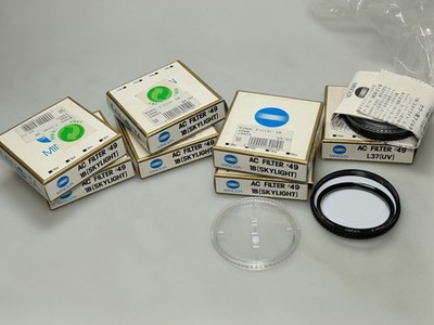 Minolta 6x Skylight 1B Filter 49mm + 2x AC L37 UV NEU