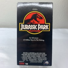Jurassic Park (VHS, 1993) Ex Blockbuster Video Rental Copy w/ Sticker NICE BOX!