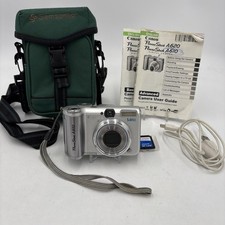Canon PowerShot A610 5.0MP Digital Camera - Silver Bundle Bag AV Cable SD Manual