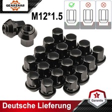 Radmuttern Kegelbund M12x1,5 SW19 für Ford Mondeo Alufelgen 20 Stück 20x Schwarz