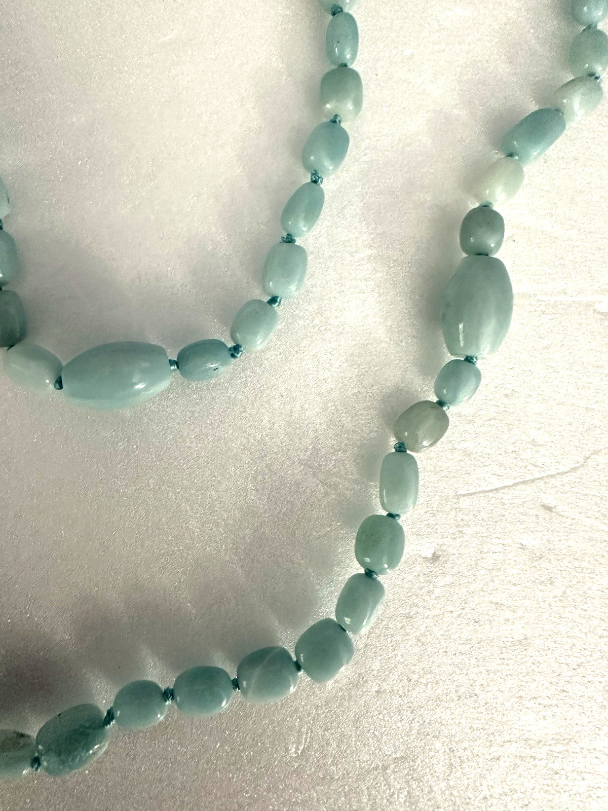 SAJEN Blue Stone Beaded Stackable Long Necklace 9… - image 5