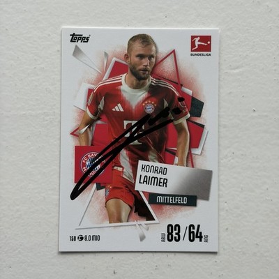 Konrad Laimer FC Bayern Signiert Karte Topps Match Attax Original Autogramm FCB