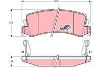 TRW BremsbelÄGe Bremsbelagsatz Hinten Toyota Avensis Camry Carina E Celica Lexus