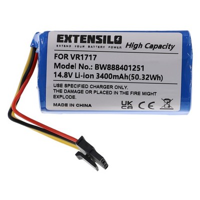 Akku für Blaupunkt BlueBot XSmart BPK-VCBB1XS 3400mAh 14,8V
