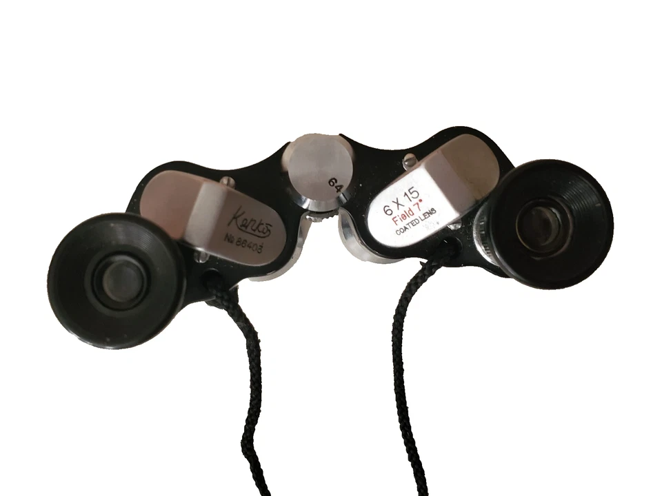 Vintage Kenkos miniature binoculars mid 20th century 6×15 field 7 coated lenz - Image 4 of 4