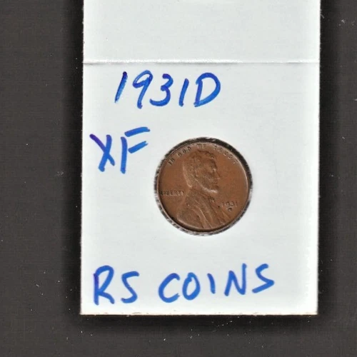1931 D  XF  LINCOLN  CENT ~ TOUGH to get HI GRADE **EXTRA FINE** #44S free ship