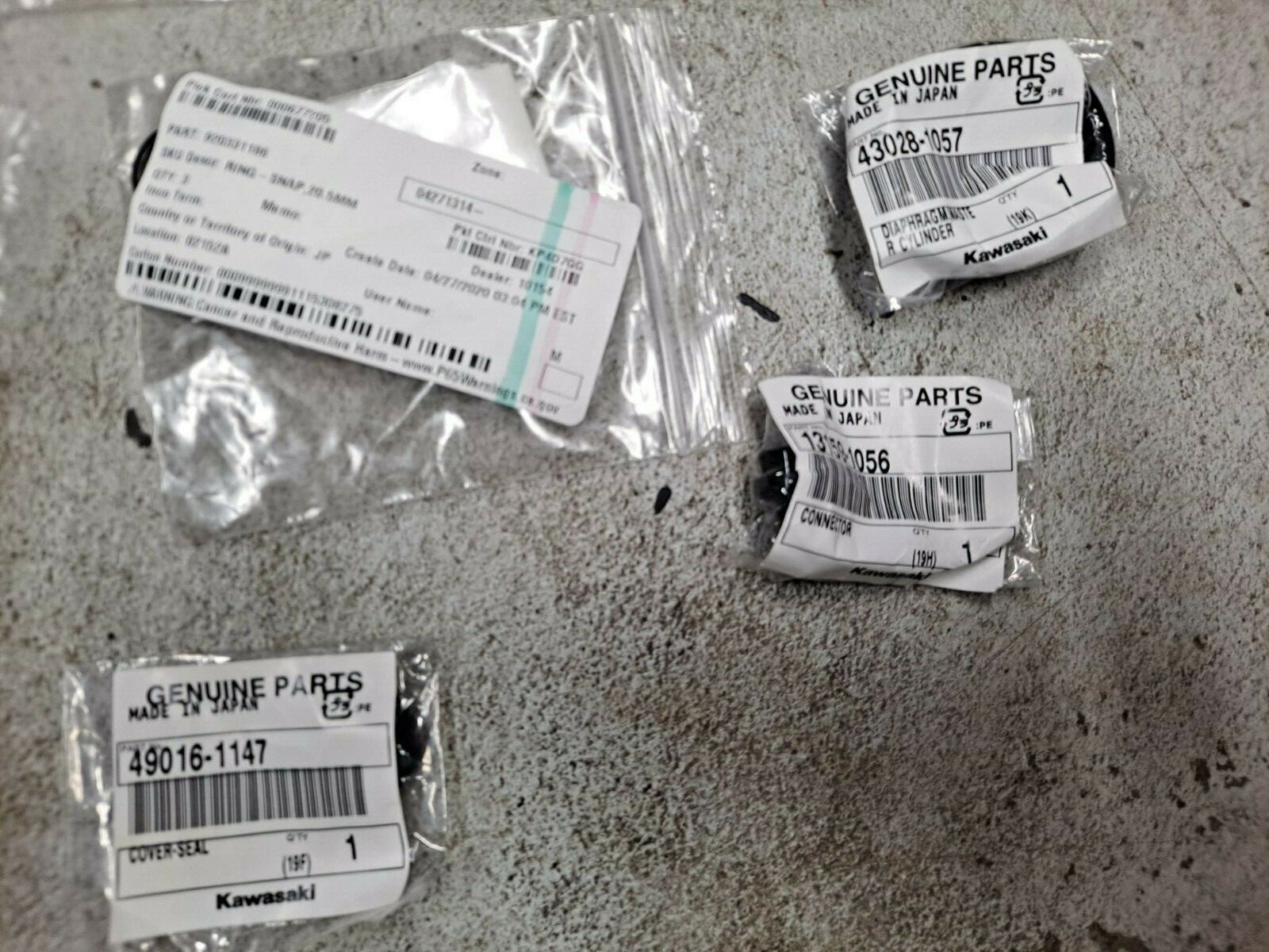 2009 Kawasaki ZX6R zx6r front & rear brake master cylinder rebuild kit