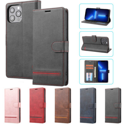 Leder Wallet Magnet Stand Case Hülle für iPhone 15 Plus 11 12 13 14 Pro Max