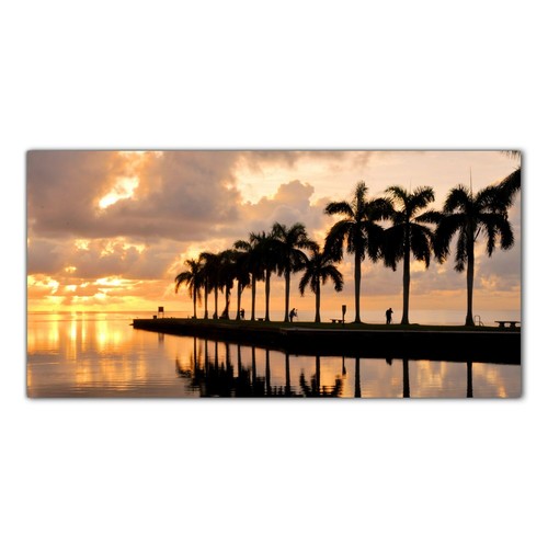 Glasbilder Wandbild Schlafzimmer Foto-Bild 140x70 Pier bei Sonnenaufgang - Bild 4 von 7
