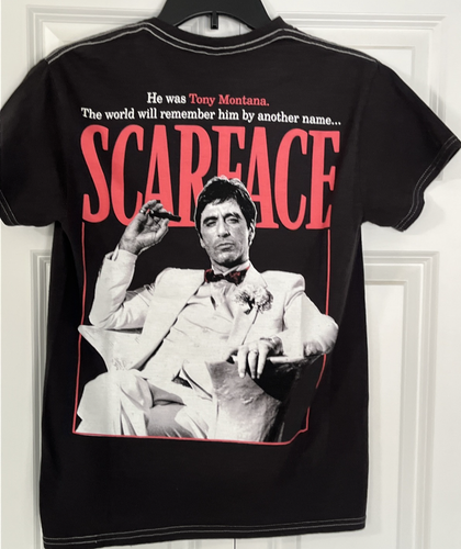 Scarface - Tony Montana Printed T-Shirt Black Size Small NWT - Picture 2 of 5
