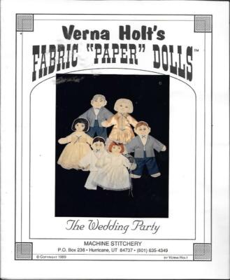Vintage Verna Holts Fabric Paper Dolls - The Wedding Party - UNCUT