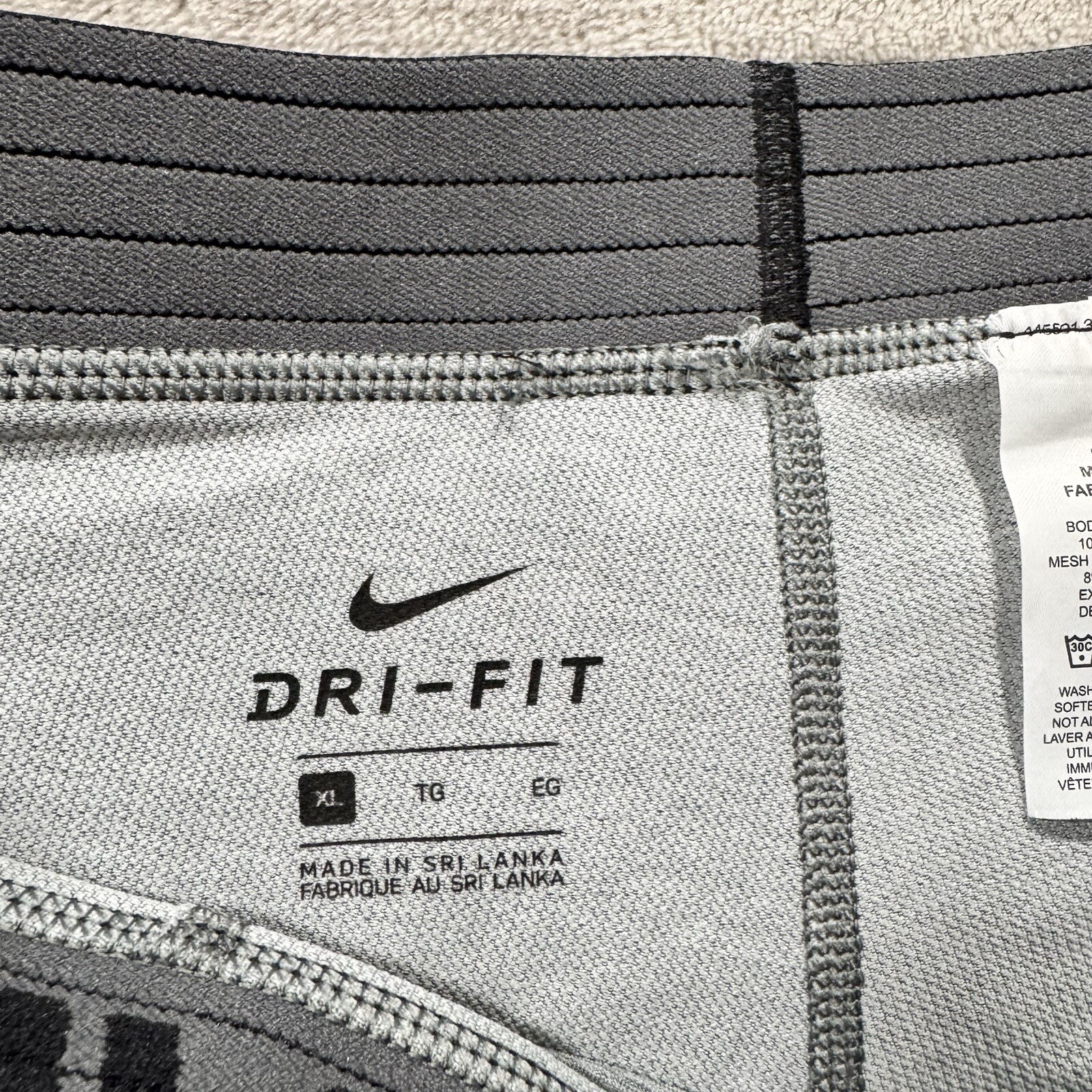 Nike Pro DRI-FIT Heather Gray Training Tights, XL, Style#: BV5641-085