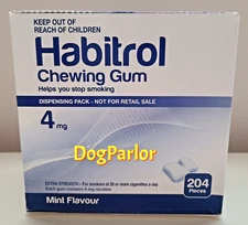 Habitrol Nicotine Gum 4mg Mint Bulk 2 Boxes = 408 Pieces Fresh 09/2026