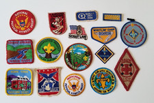 Lot of 16 Boy Scouts of America Shirt, Uniform, Hat Embroidered Patches