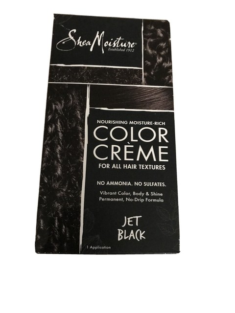 Shea Moisture Color Creme Jet Black Hair Dye No Ammonia No ...