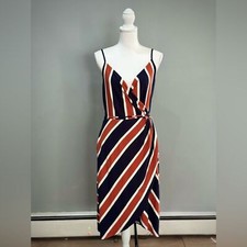 Navy/Rust 41 Hawthorn Wrap Dress Size L EUC