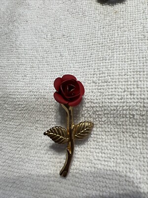 Broche Vintage Plaqué Or Rose - Poinçonnée, 4.3 Cm, Neuf Sans Emballage
