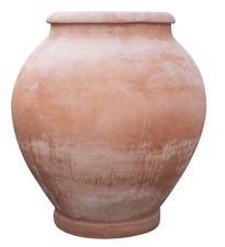 BISCOTTINI Vaso Terracotta Grande Giara Liscia Esterno Fiori Piante Porta Fiori