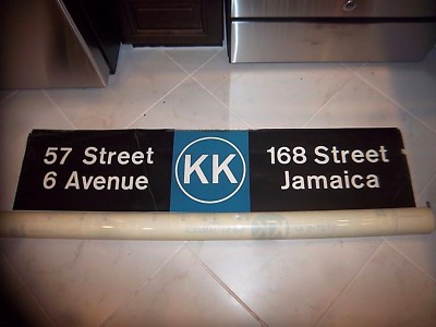 54X11 NY NYC SUBWAY ROLL SIGN BROADWAY KK LINE 57 ST 6 AVE 168 ST JAMAICA QUEENS
