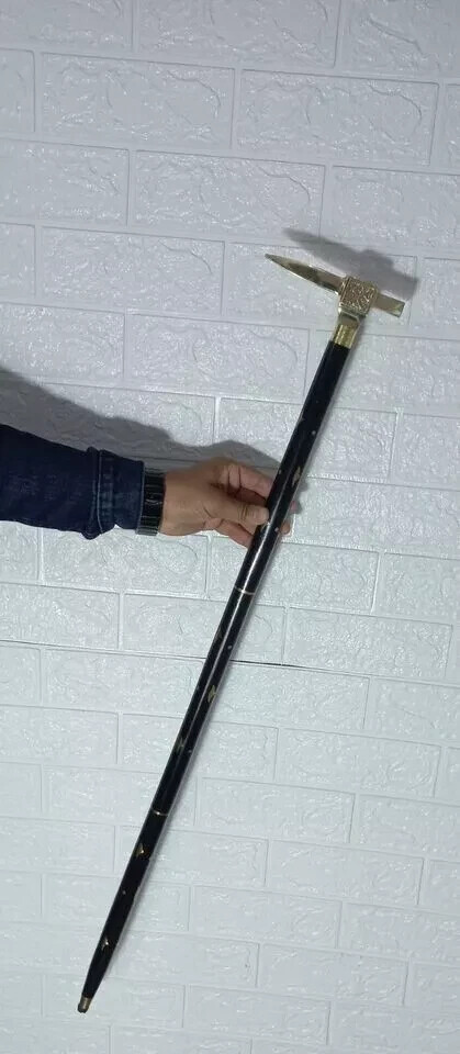 Handmade Axe Hammer Head Handle Walking Stick Cane - image 3